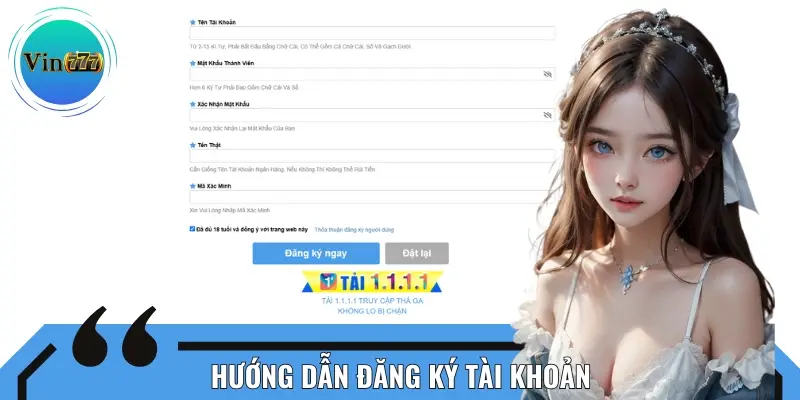 Cách đăng ký tài khoản Vin777 nhanh chóng, đơn giản